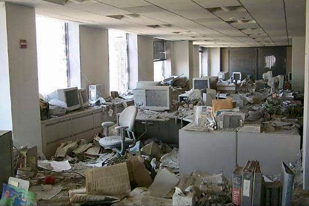 Dow Jones office after 9/11 attack