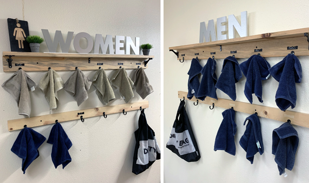 women's and men's towels